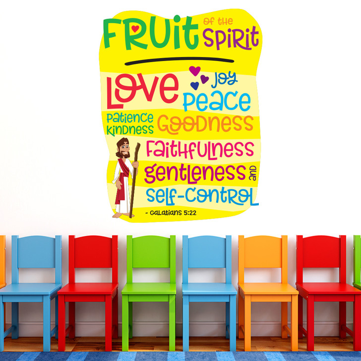 Fruit Of The Spirit - Jesus Preschool Scripture verse  Wall Decal