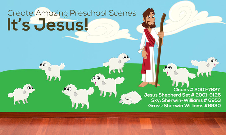 Jesus Our Shepherd Bible Story Set are easy to install and make a great Bible Story Scene for your Kids Church, Sunday School or Children's Ministry.
