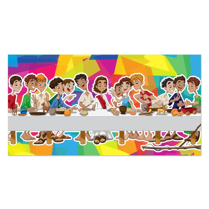 Jesus and Disciples Last Supper First Lunch Banner
