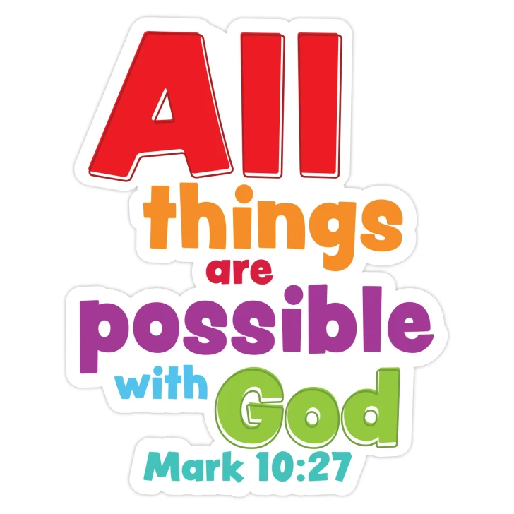 All Things Are Possible Bible Verse Scripture Wall Decal