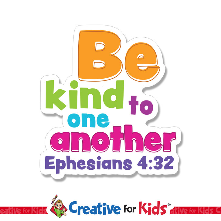 Be Kind to One Another White Trim Scriptures are creatively designed to draw kids and families attention to encouraging Bible verses. Great for your Kids Church, Sunday School, or Children's Ministry.