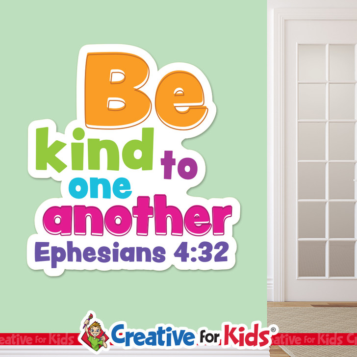 Be Kind to One Another White Trim Scriptures are creatively designed to draw kids and families attention to encouraging Bible verses. Great for your Kids Church, Sunday School, or Children's Ministry.