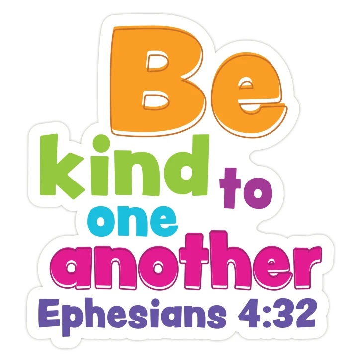 Be Kind to One Another Bible Verse White Trim Wall Decal