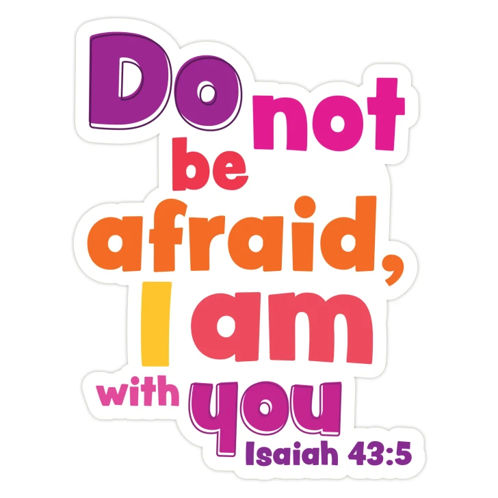 Do not be afraid Bible Verse White Trim Scripture Wall Decal