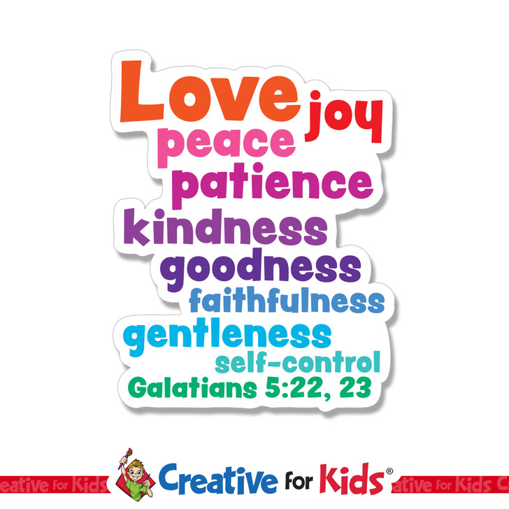 Fruit of the Spirit White Trim Scriptures are creatively designed to draw kids and family's attention to encouraging Bible verses. Great for your Kids Church, Sunday School, or Children's Ministry.