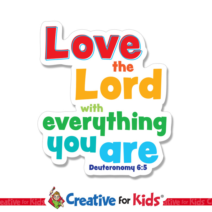 Love the lord with everything you are White Trim Scriptures are creatively designed to draw kids and family's attention to encouraging Bible verses. Great for your Kids Church, Sunday School, or Children's Ministry.