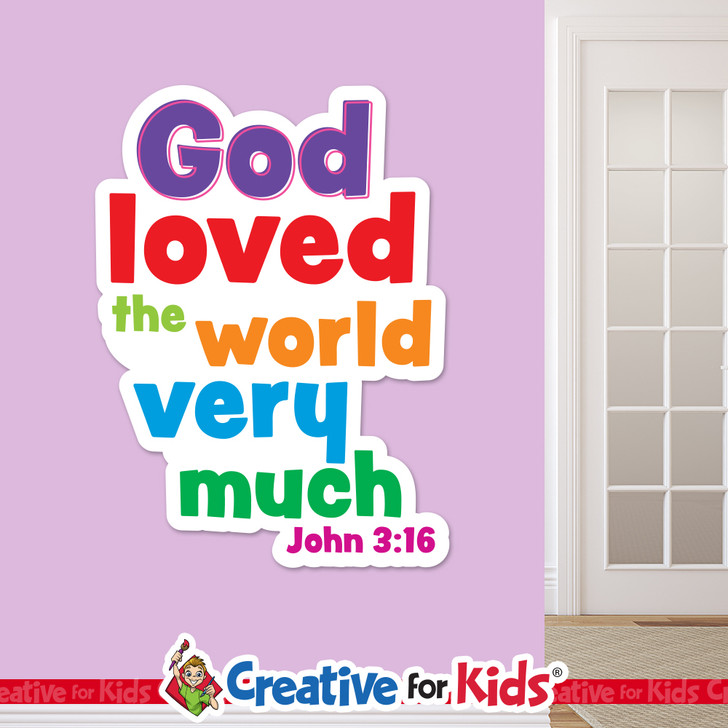 God loved the world John 3:16 Scripture Truth Wall Decal