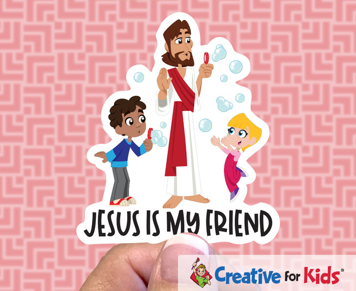 Jesus is my friend Bubbles Tiny Sunday School Stickers are a great resource if you need a gift, reward, or prize for volunteers or kids. Great for your Kids Church, Sunday School or Children's Ministry.