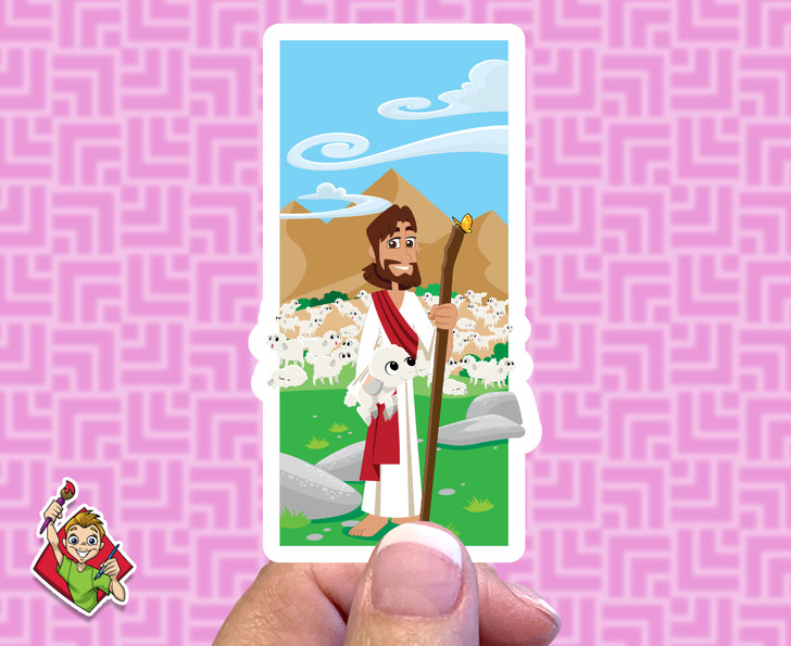 Jesus our shepherd Tiny Sunday School Stickers are a great resource if you need a gift, reward, or prize for volunteers or kids. Great for your Kids Church, Sunday School or Children's Ministry.