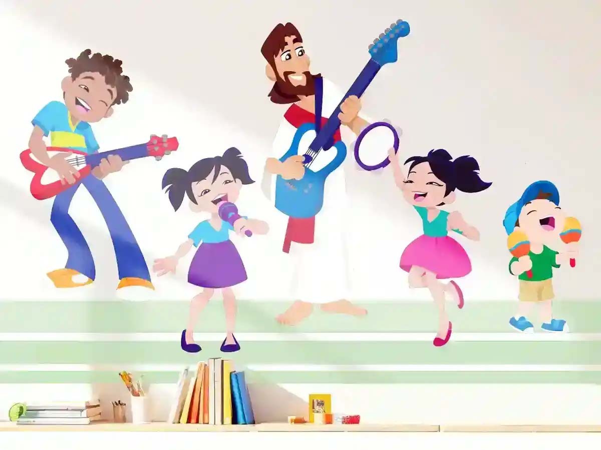 Sing With Jesus Wall Decal and Lesson