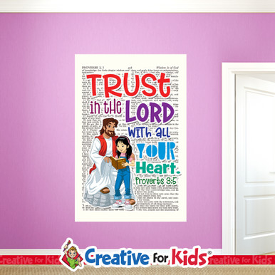 Trust In The Lord Bible Verse Girl Scripture Wall Decal
