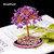 Color: Purple - Natural Amethyst Pink Colorful Gravel Flower Tree Ornaments Home Decoration Agate C Q119-CJJT100537702BY