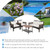 4 Pieces Patio Rattan Acacia Wood Furniture Set with Cushions and Armrest - Color: Espresso