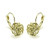 ROSE IS A ROSE 18kt Rose Crystal Earrings In White Yellow And Rose Gold Plating