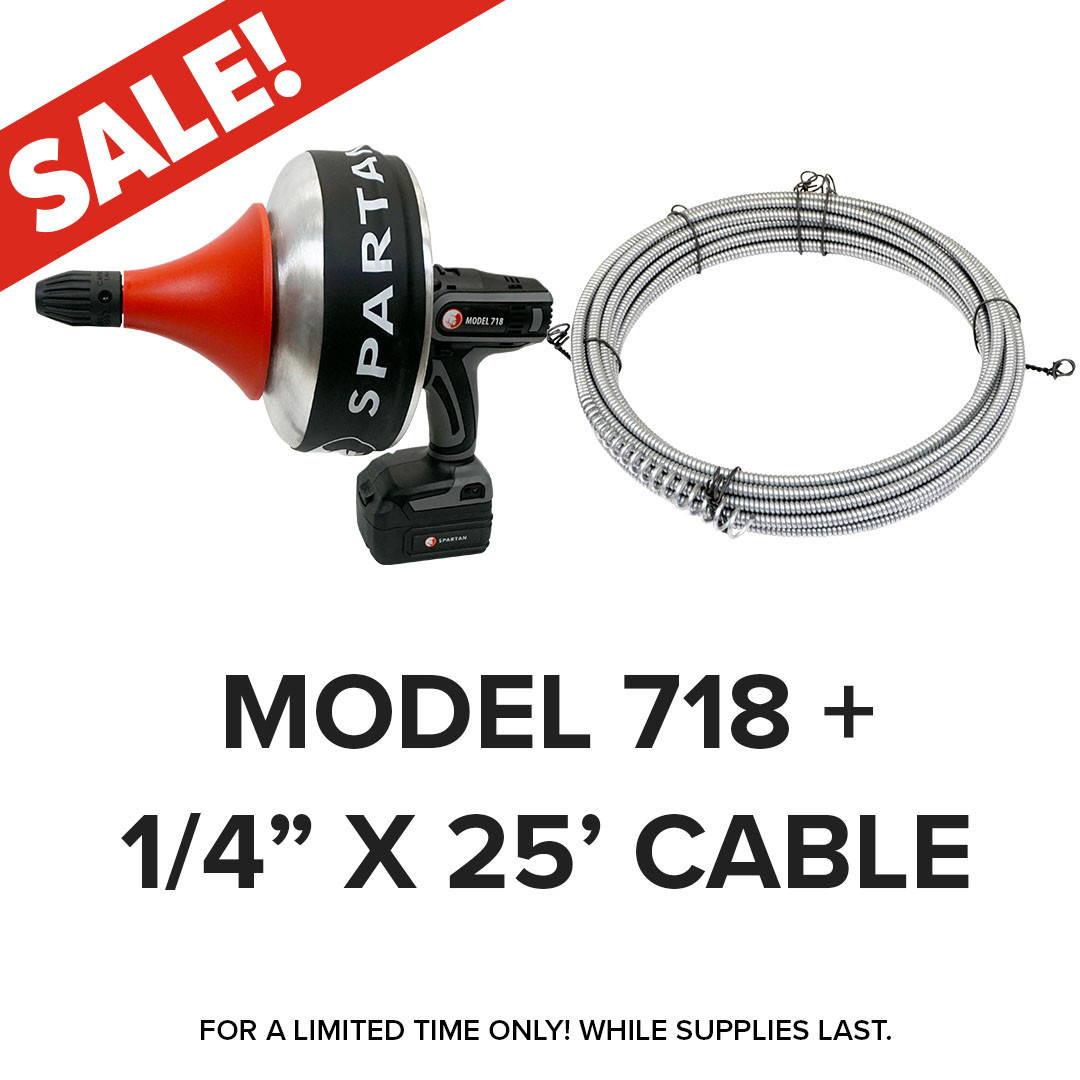 Spartan Tool Mod 718 Cordless Cleaner Cable Bundle: 7180C000