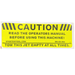 DECAL,CAUTION READ MANUAL, 73817200