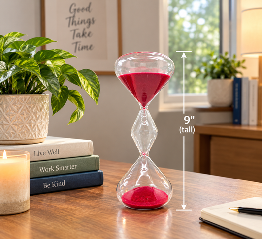 Triple Globe Glass Sand Timers 30 minute