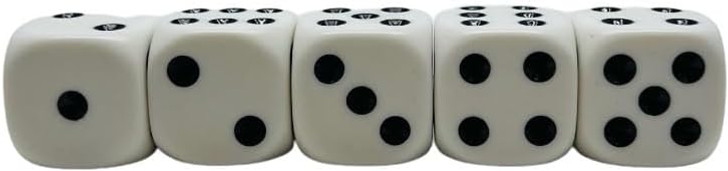 White with Black Pips