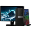 Front View, Dell OptiPlex 3050 Tower Desktop Computer Intel Core i5 7th Generation 16GB RAM 2TB HDD 22" LCD NVIDIA Graphics Card Gaming Mouse & Keyboard Windows 10 Professional