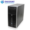 Right Side View HP 6000 Desktop Computer Tower PC C2D 3.0GHz 8GB 500GB Windows 10 Professional and WIFI