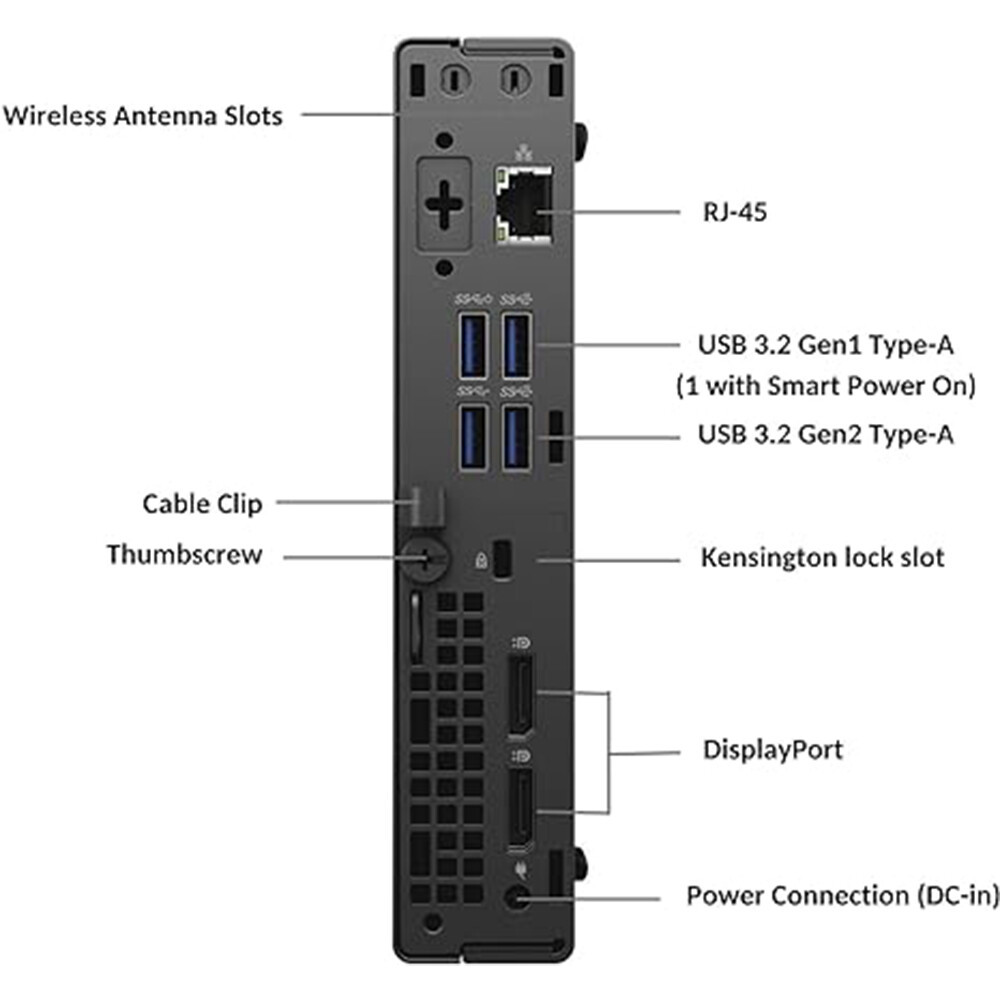 Dell OptiPlex 7080 Mini Pc Intel i5 10th Gen 16GB RAM 1TB SSD Windows ...