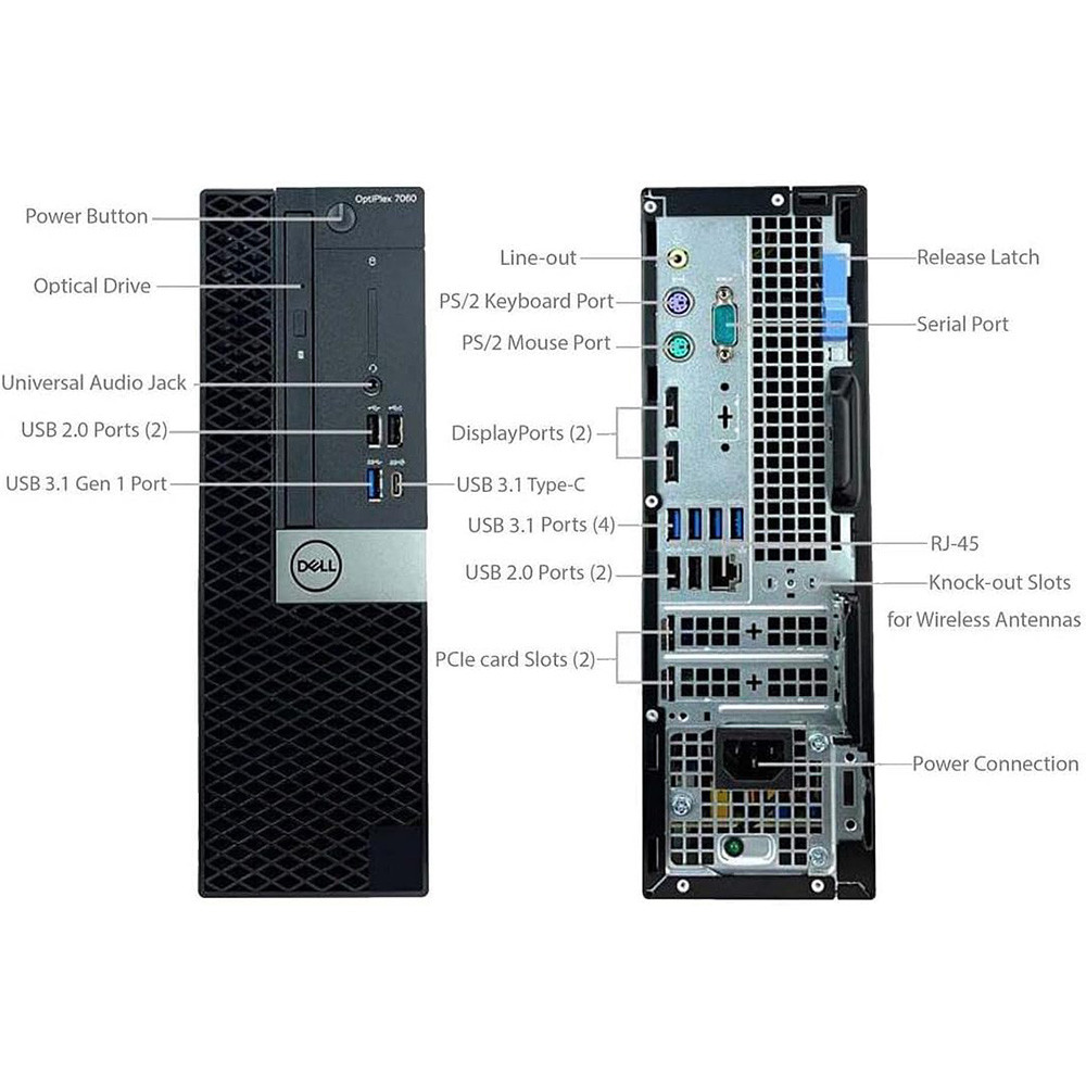 Dell OptiPlex 7060 Windows 11 Desktop Computer | Core i5-8500 (3.0