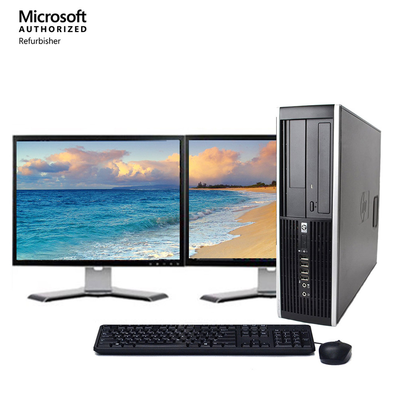 HP 6200 Desktop Computer i3 3.1GHz 8GB 256 SSD Dual 20