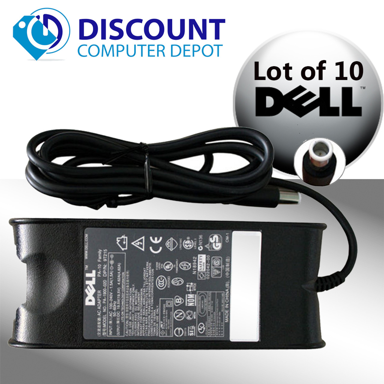 Lot 90W Charger Ac Adapter Power Cable For Dell PA10 PA-10 19.5V 4.62A 7.4*5.0mm 