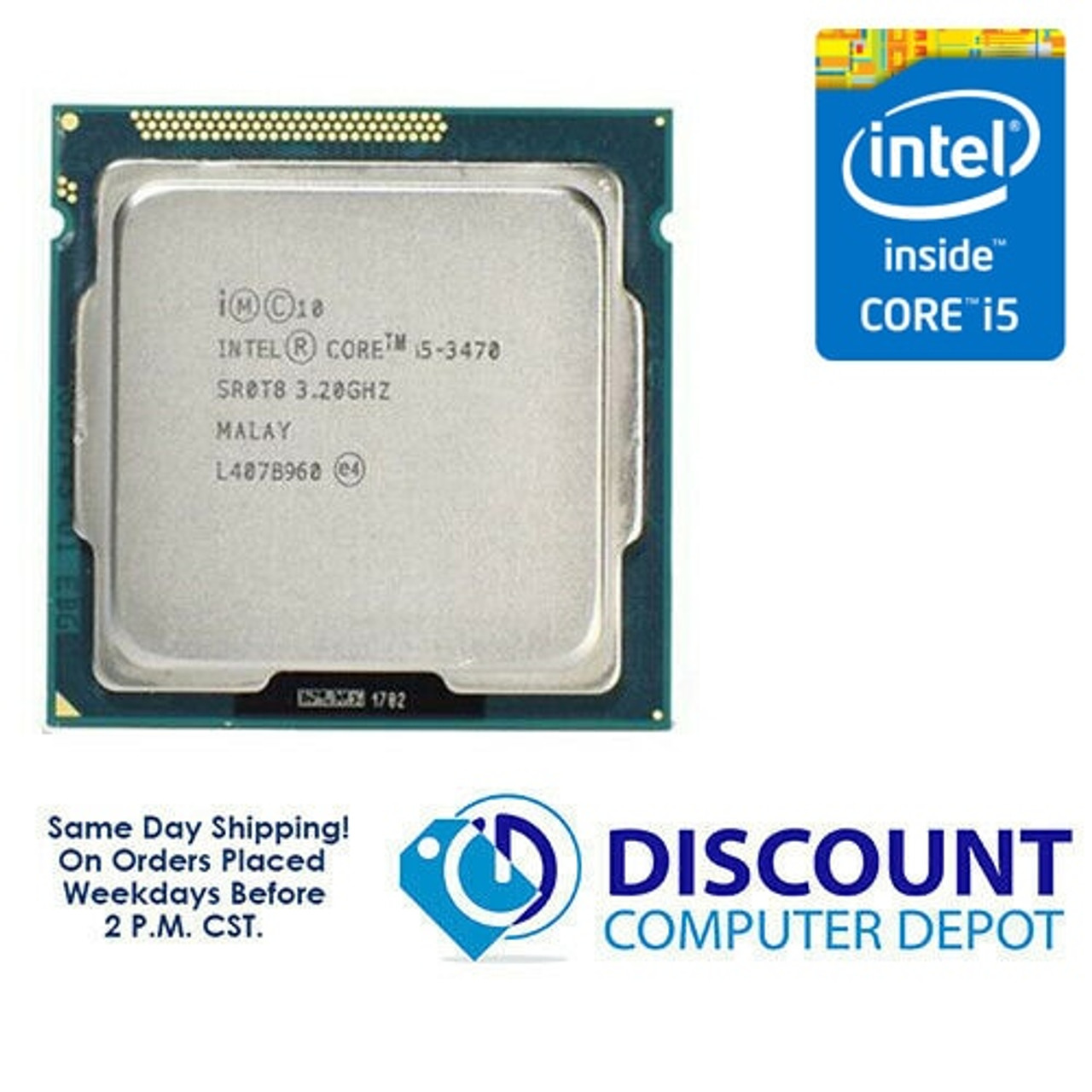 Intel Core i5-3470 3.20GHz Quad-Core CPU Computer Processor LGA1155 Socket  SR0T8