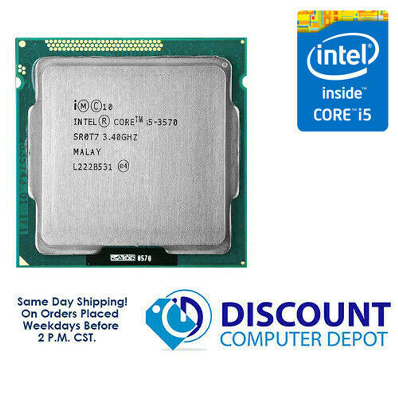 Intel Core i5-3570 3.40GHz Quad-Core CPU Computer Processor