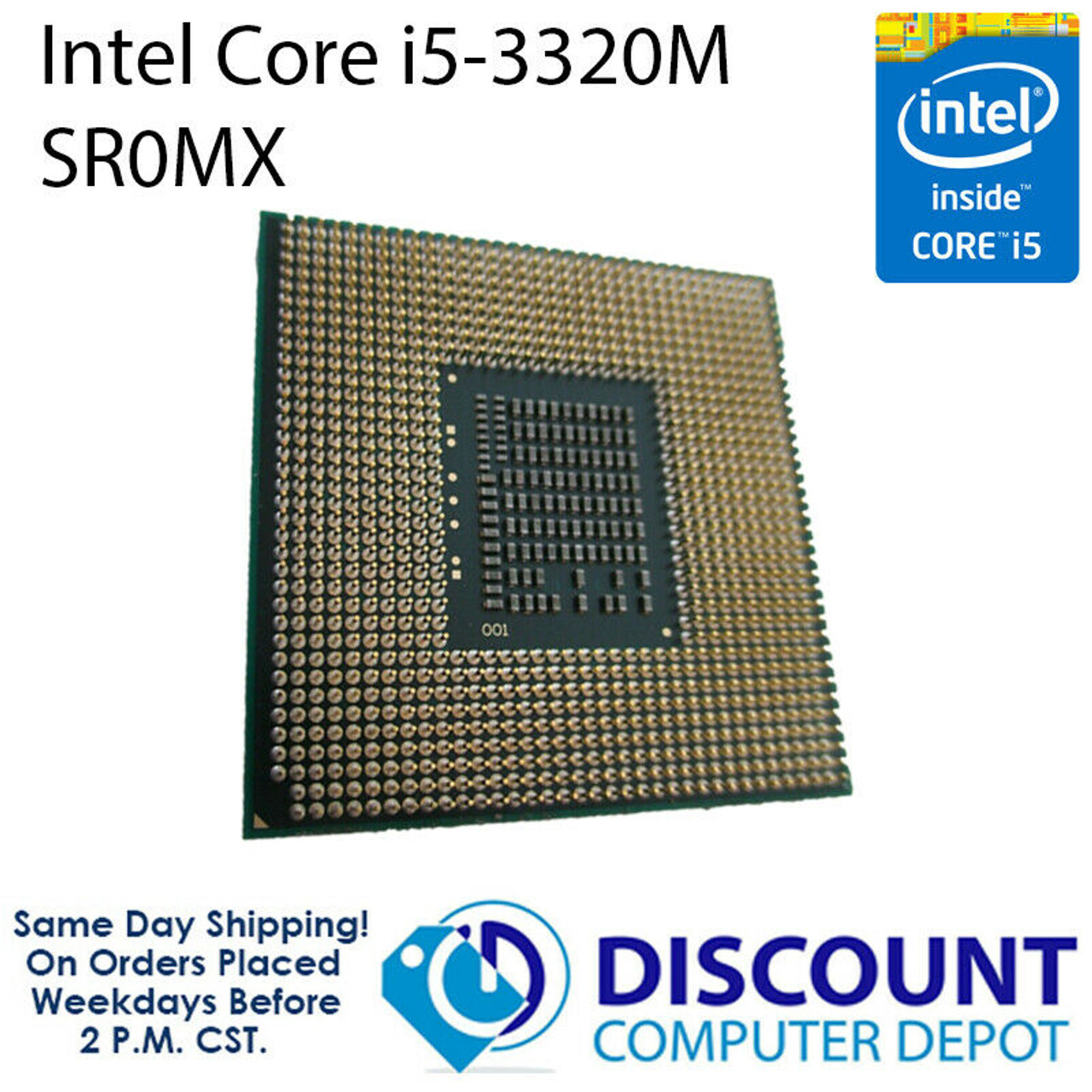 Intel Core i5-3320M 2.6 GHz Laptop CPU Processor SR0MX PGA 988 G2 Socket