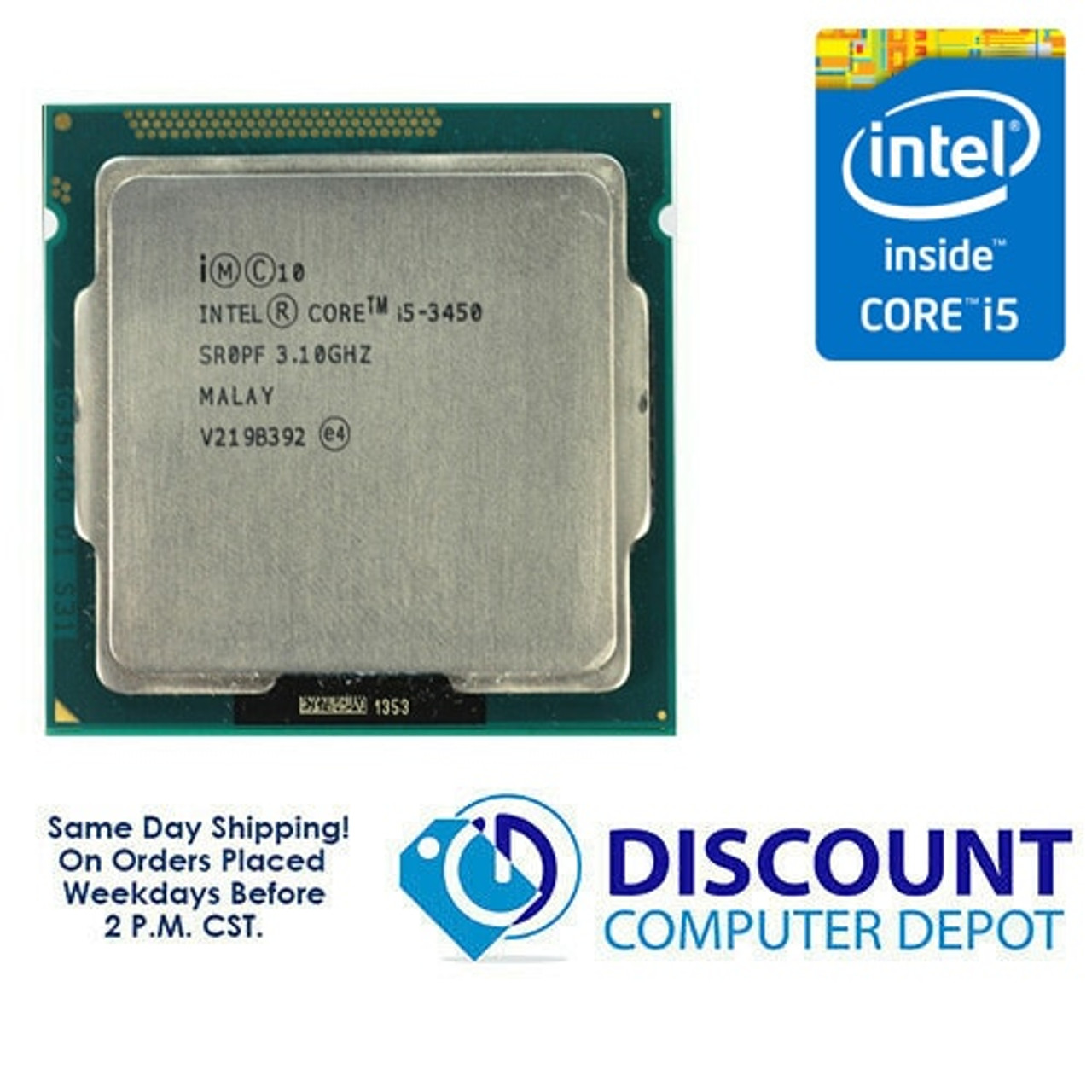 Intel Core i5-3450 3.10GHz Quad-Core CPU Computer Processor LGA1155 Socket  SR0PF