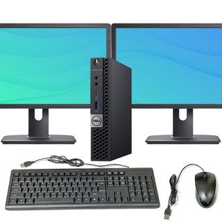 Dell OptiPlex 7060 Mini Pc Desktop Computer Intel i5 8th Gen 16GB RAM 512GB SSD Dual 22in LCD Windows 11 Pro, Wi-Fi