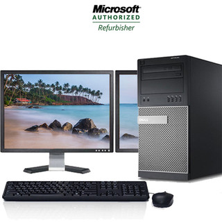 Fast Dell Optiplex 3010 Windows 10 Pro Tower Dual 19" Core i5-3470 4GB 500GB and WIFI