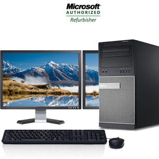 Fast Dell Optiplex 3010 Windows 10 Home Tower Dual 19" Core i5-3470 4GB 500GB and WIFI