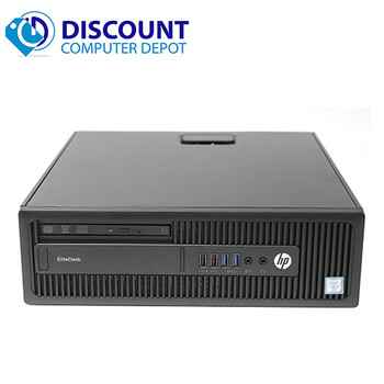 Cheap, used and refurbished  HP EliteDesk 800 G1 Desktop Computer Core i7 4th Gen 16GB/512 SSD/1TB HDD Windows 10 Pro Dual 24" LCD Monitor Widescreen