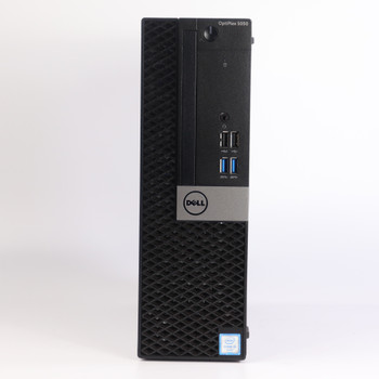 Front center, Dell OptiPlex 5050 SFF Desktop Computer Core i5 7th gen Processor 16 GB Memory 512 SSD Wi-Fi Windows 10 Home