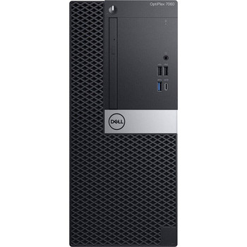 Front View, Dell OptiPlex 7060 Tower Desktop Computer Core i5 8th gen 16GB Memory 1TB SSD Wi-Fi Windows 11 Pro