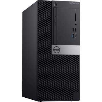 Front Side view, Dell OptiPlex 7070 Tower Desktop Computer Core i5 9th gen 16GB Memory 512SSD Wi-Fi Windows 11 Pro