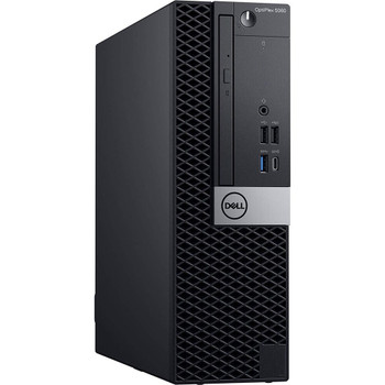 Front Side View, Dell OptiPlex 5060 SFF Desktop Computer Intel Core i5 8th gen 16GB RAM 512GB SSD Wi-Fi Win 11 Pro