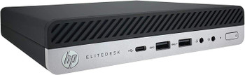 Front Side View, HP EliteDesk 800 G5 Micro Computer Intel Core i5 9th Generation 16GB RAM 256GB SSD Windows 11 Professional