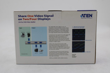 ATEN 2/4 Port 250 MHz VGA Video Splitter VS82, NEW in box