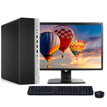 HP ProDesk G4 SFF Intel Core i5 8th Gen. 16GB RAM 256GB SSD Windows 11 Pro with a 22" LCD Keyboard and Mouse