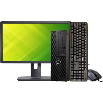 Dell Precision 3430 SFF Desktop Computer Core i5 8th gen Processor 16GB RAM 512GB SSD 24" Monitor Wi-Fi Windows 11 Professional