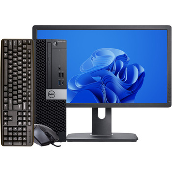 Dell OptiPlex 5060 SFF Desktop Computer Intel i7 8th Gen 32GB RAM 1TB SSD 22in Windows 11 Pro, Wi-Fi