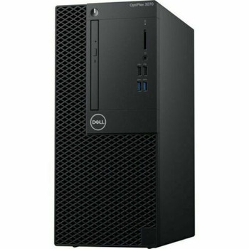 Front View, Dell OptiPlex 3070 Tower Desktop Computer Core i5 9th gen 8GB RAM 512GB SSD Wi-Fi Windows 10 Pro