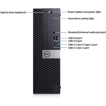 Dell OptiPlex 7070 SFF Desktop Computer | Intel Octa-Core i7-9700 (3.0 GHz)| 32GB RAM | 1TB SSD | Windows 11