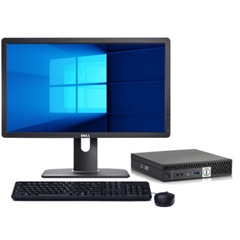Windows 11 Pro Desktop Computer Dell 5060 Mini | Intel Hexa Core i7-8700T CPU | 16GB RAM | 1TB SSD | 24" LCD