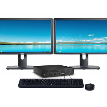 Dell OptiPlex 5060 Windows 11 Desktop Computer | Core i5-8500T (2.1 GHz) Processor | 32GB RAM | 128GB SSD | Dual 22" LCD's