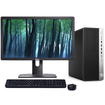 HP ProDesk 600 G4 Windows 11 Pro Desktop Computer | Core i5-8500 (3.0 GHz) Processor | 8GB RAM | 128GB SSD | 24" LCD